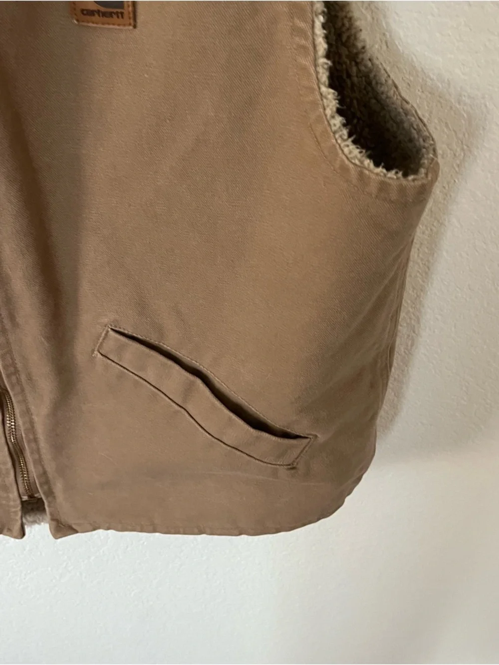 Carhartt Men's Large Tall Sherpa Lined Work Vest - Picture 3 of 9